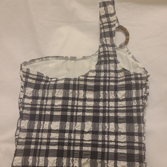 Solid & Striped The Juliana One Piece Swimsuit/ Bodysuit in Puckered Madras - Picture 9 of 10